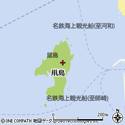 愛知県知多郡南知多町日間賀島鼡島周辺の地図