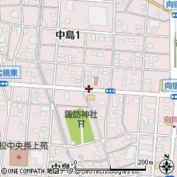 諏訪神社入口周辺の地図