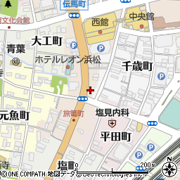 静岡県浜松市中央区伝馬町72周辺の地図