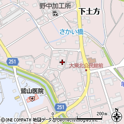 静岡県掛川市下土方159周辺の地図