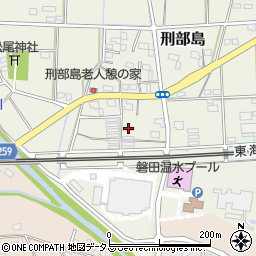 静岡県磐田市刑部島118周辺の地図