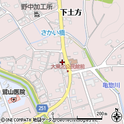 静岡県掛川市下土方264周辺の地図