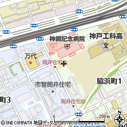 兵庫県神戸市中央区脇浜町1丁目周辺の地図