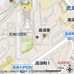 武庫川７号周辺の地図