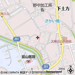 静岡県掛川市下土方100周辺の地図