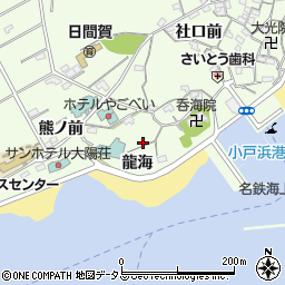 愛知県南知多町（知多郡）日間賀島（龍海）周辺の地図