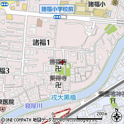 〒574-0044 大阪府大東市諸福の地図