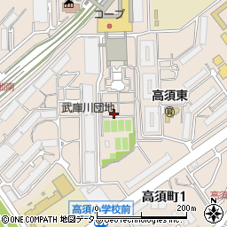 兵庫県西宮市高須町周辺の地図