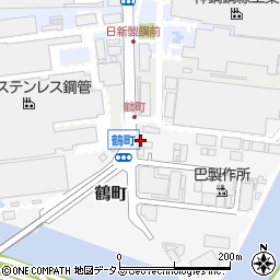 兵庫県尼崎市鶴町周辺の地図