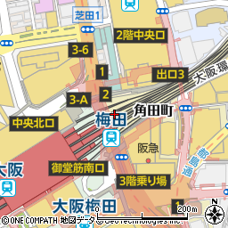 大阪屋 梅田周辺の地図
