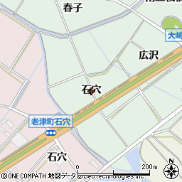 愛知県豊橋市大崎町石穴周辺の地図