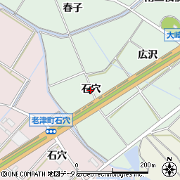愛知県豊橋市大崎町（石穴）周辺の地図