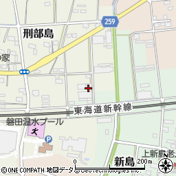 静岡県磐田市刑部島262周辺の地図