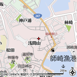 愛知県南知多町（知多郡）師崎周辺の地図