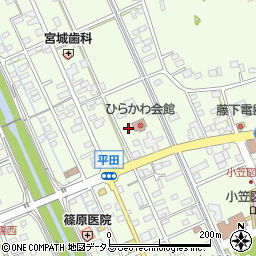 静岡県菊川市下平川周辺の地図