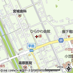 静岡県菊川市下平川周辺の地図