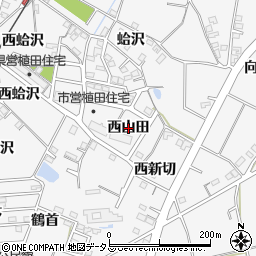 愛知県豊橋市植田町（西山田）周辺の地図