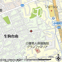 奈良県生駒市生駒台南36周辺の地図