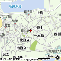 愛知県知多郡南知多町日間賀島高野谷周辺の地図