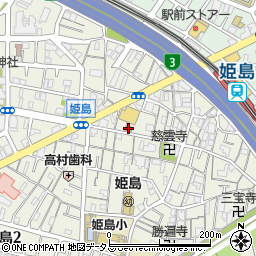 大阪姫島郵便局周辺の地図