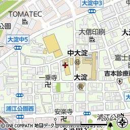 日産大阪大淀福島店周辺の地図