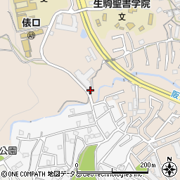 akippa駐車場・生駒俵口町周辺の地図