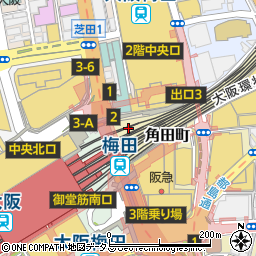 梅田サンボア周辺の地図