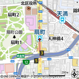 大阪府大阪市北区周辺の地図