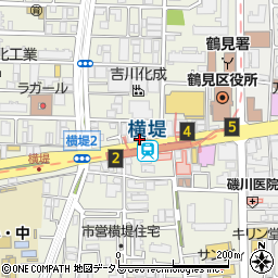 セブンイレブン大阪横堤駅前店周辺の地図