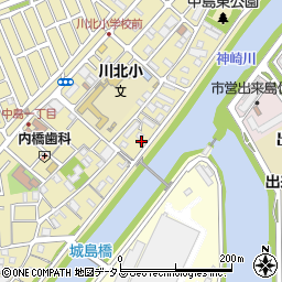 西淀川警察署中島交番周辺の地図