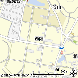 愛知県田原市浦町西畑周辺の地図