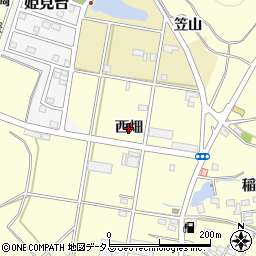 愛知県田原市浦町（西畑）周辺の地図