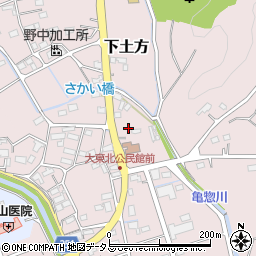 静岡県掛川市下土方302周辺の地図