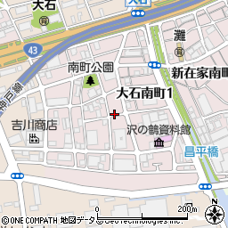 兵庫県神戸市灘区大石南町周辺の地図