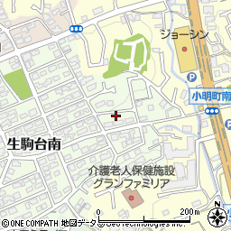 奈良県生駒市生駒台南54周辺の地図