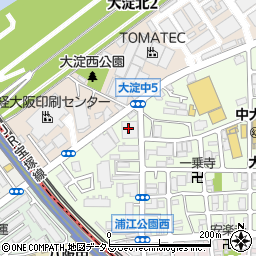 大阪此花運送株式会社　大淀営業所周辺の地図