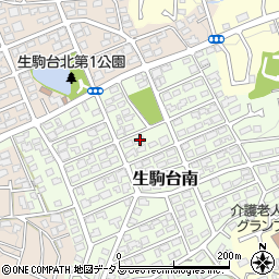 奈良県生駒市生駒台南87周辺の地図