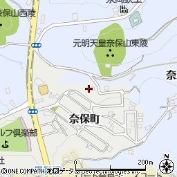 奈良県奈良市黒髪奈保町周辺の地図