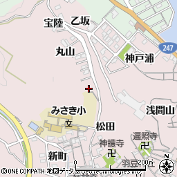愛知県南知多町（知多郡）師崎（松田）周辺の地図