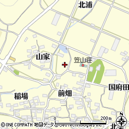 愛知県田原市浦町山家33周辺の地図