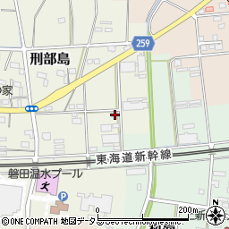 静岡県磐田市刑部島265周辺の地図