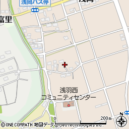 静岡県袋井市浅岡131周辺の地図