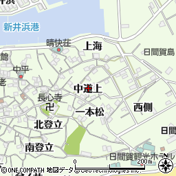 愛知県知多郡南知多町日間賀島中道上周辺の地図