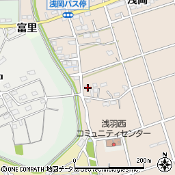 静岡県袋井市浅岡129周辺の地図