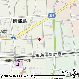 静岡県磐田市刑部島266周辺の地図