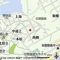 愛知県知多郡南知多町日間賀島西側周辺の地図