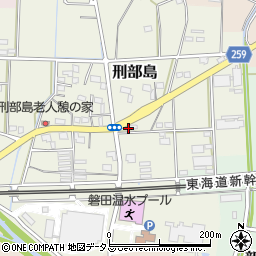 静岡県磐田市刑部島436周辺の地図