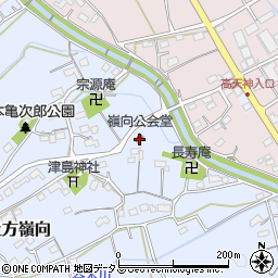 静岡県掛川市上土方嶺向498周辺の地図