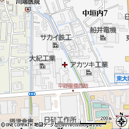 大阪府大東市平野屋2丁目周辺の地図