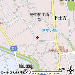 静岡県掛川市下土方105-1周辺の地図